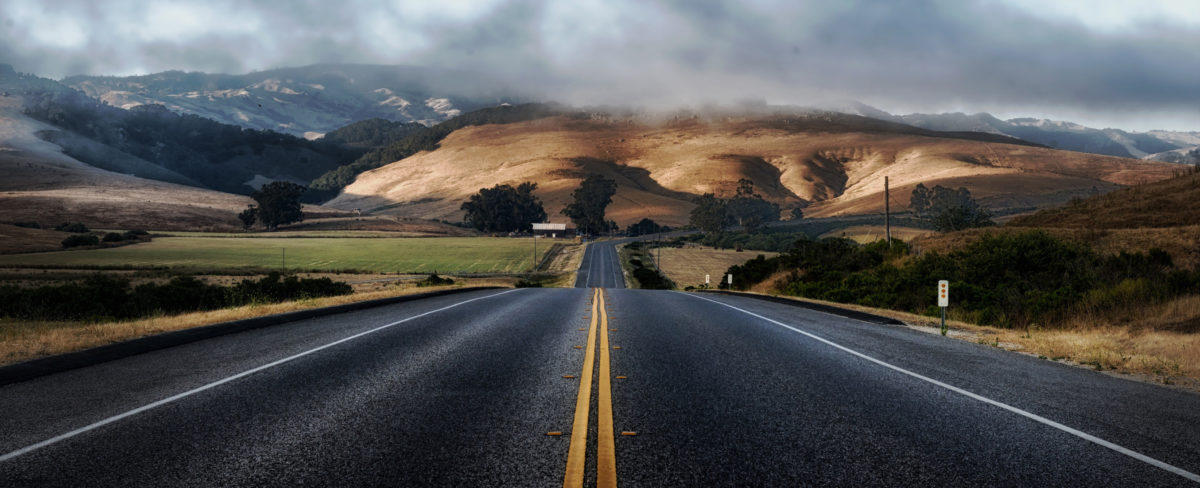 Road leading off into hills